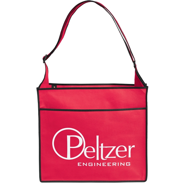 Non-Woven Polypropylene Tote with adjustable shoulder strap and multiple pockets.... from ASI 37940 Bag Makers Inc