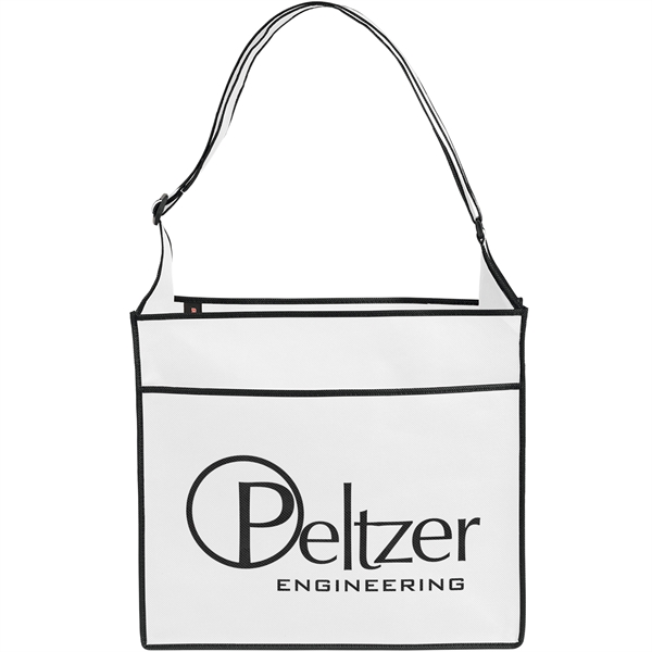 Non-Woven Polypropylene Tote with adjustable shoulder strap and multiple pockets.... from ASI 37940 Bag Makers Inc