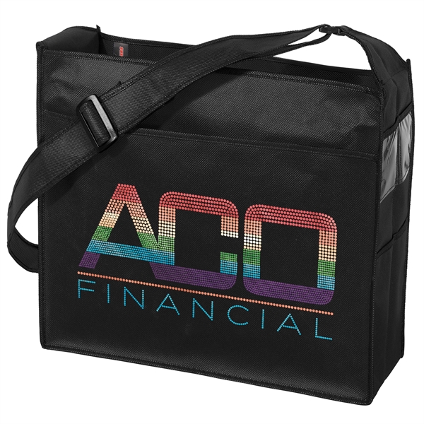 Non-Woven Polypropylene Tote with adjustable shoulder strap and multiple pockets.... from ASI 37940 Bag Makers Inc