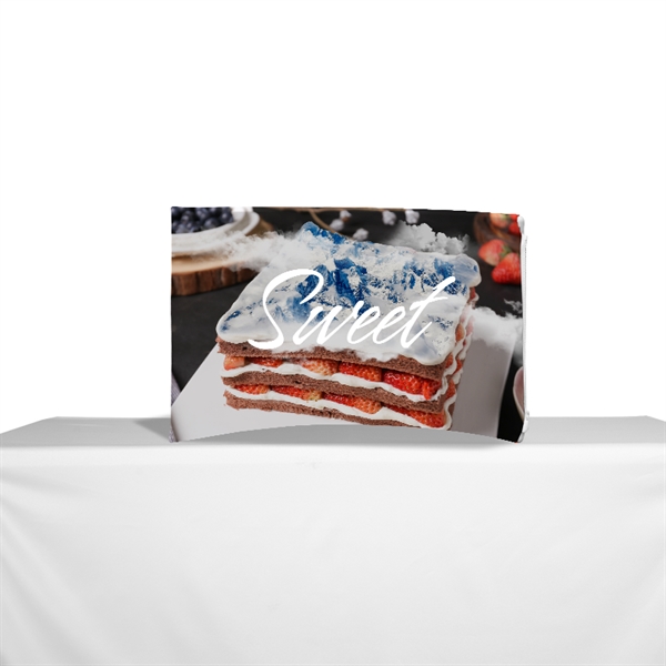 32.5" x 20" polyester slipcover tabletop display with aluminum tube frame... from ASI 36558 Aprons, Etc.