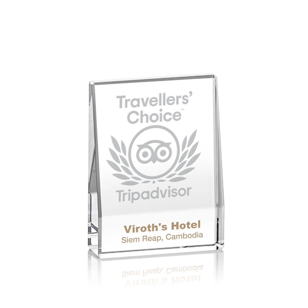 Beautiful tall thick optical crystal award.... from ASI 84592 St Regis Group / St Regis