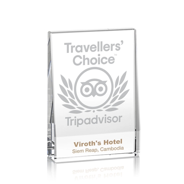 Beautiful tall thick optical crystal award.... from ASI 84592 St Regis Group / St Regis