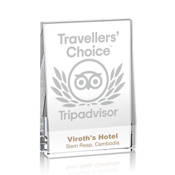 Beautiful tall thick optical crystal award.... from ASI 84592 St Regis Group / St Regis