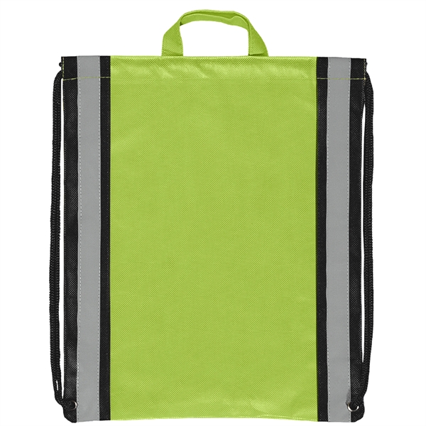 Non-Woven Backpack with two 1" wide reflective safety stripes and sturdy... from ASI 37940 Bag Makers Inc