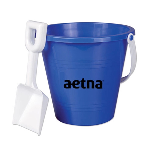 6" plastic beach pail and shovel set in assorted colors.... from ASI 63549 Jornik Manufacturing Corp / Jornik