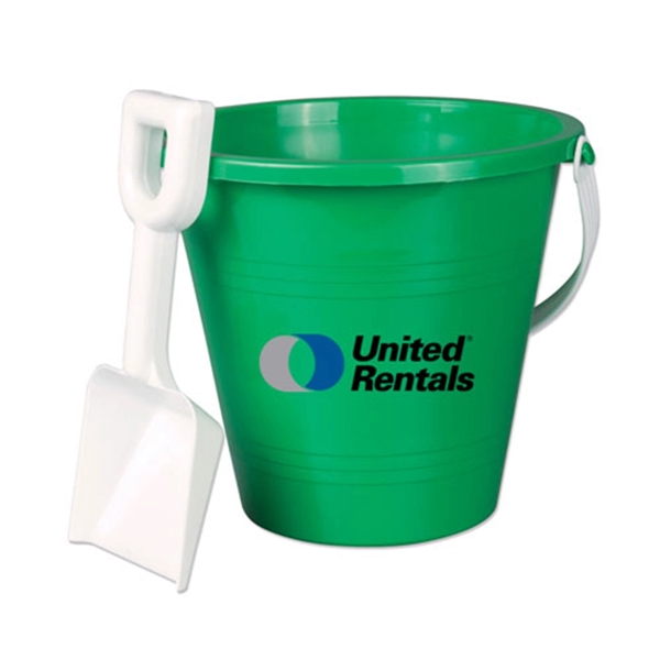 6" plastic beach pail and shovel set in assorted colors.... from ASI 63549 Jornik Manufacturing Corp / Jornik