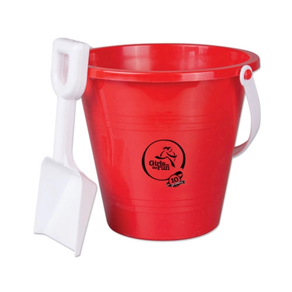 6" plastic beach pail and shovel set in assorted colors.... from ASI 63549 Jornik Manufacturing Corp / Jornik