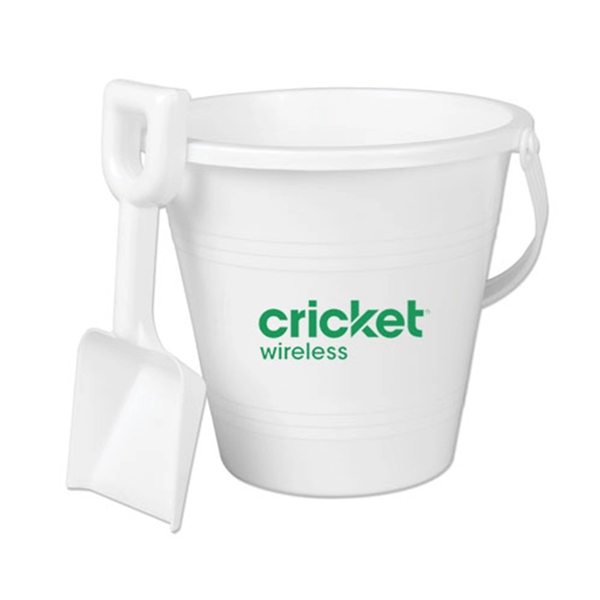 6" plastic beach pail and shovel set in assorted colors.... from ASI 63549 Jornik Manufacturing Corp / Jornik