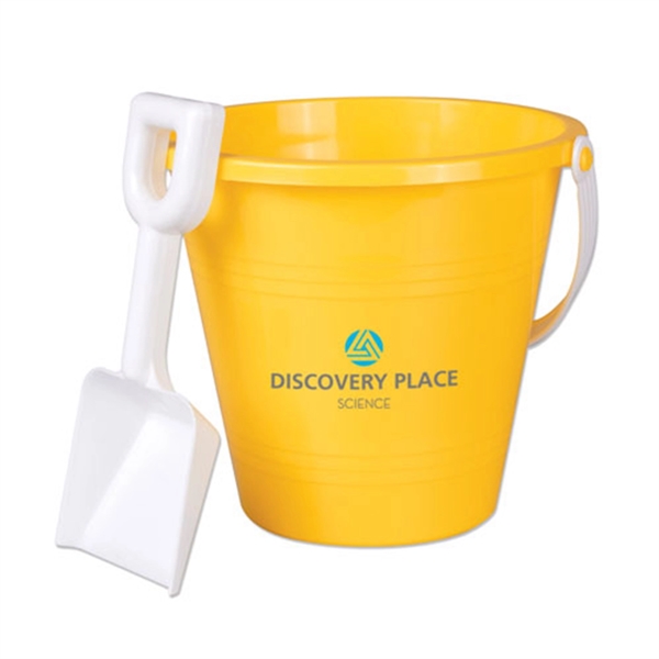 6" plastic beach pail and shovel set in assorted colors.... from ASI 63549 Jornik Manufacturing Corp / Jornik