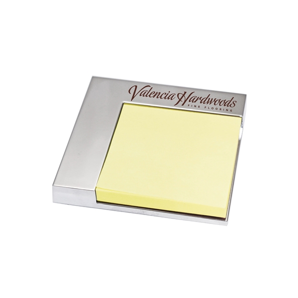 L shape silver self adhering note pad holder, with pad.... from ASI 73010 Natico Originals Inc / Natico Originals