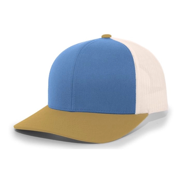 Trucker Snapback Cap with a poly/cotton blend and pro-stitched finish.... from ASI 37461 Augusta Sportswear / Pacific Headwear