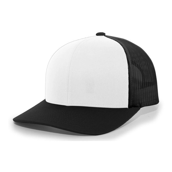 Trucker Snapback Cap with a poly/cotton blend and pro-stitched finish.... from ASI 37461 Augusta Sportswear / Pacific Headwear