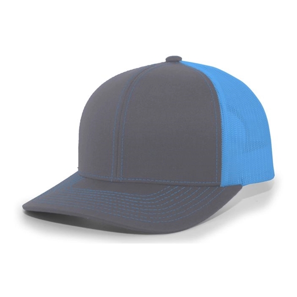 Trucker Snapback Cap with a poly/cotton blend and pro-stitched finish.... from ASI 37461 Augusta Sportswear / Pacific Headwear