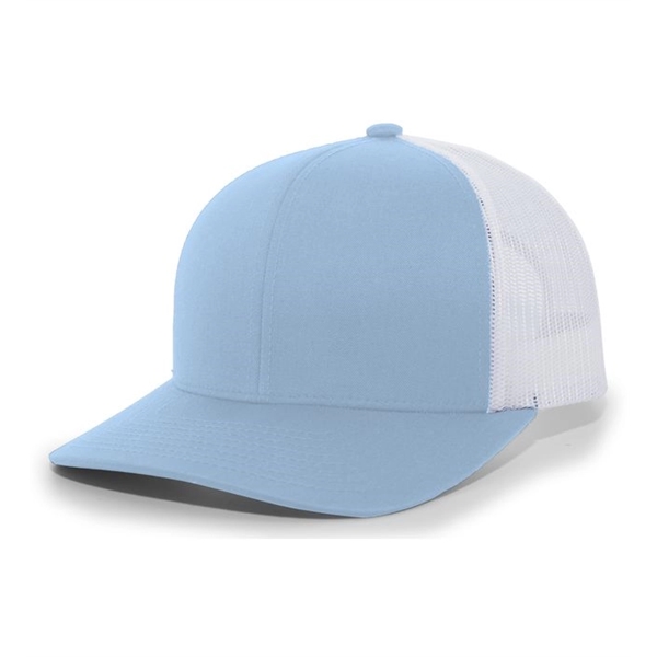 Trucker Snapback Cap with a poly/cotton blend and pro-stitched finish.... from ASI 37461 Augusta Sportswear / Pacific Headwear