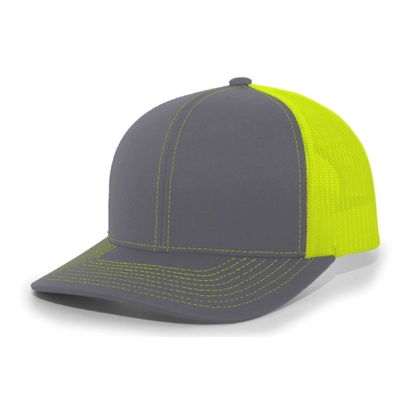 Trucker Snapback Cap with a poly/cotton blend and pro-stitched finish.... from ASI 37461 Augusta Sportswear / Pacific Headwear