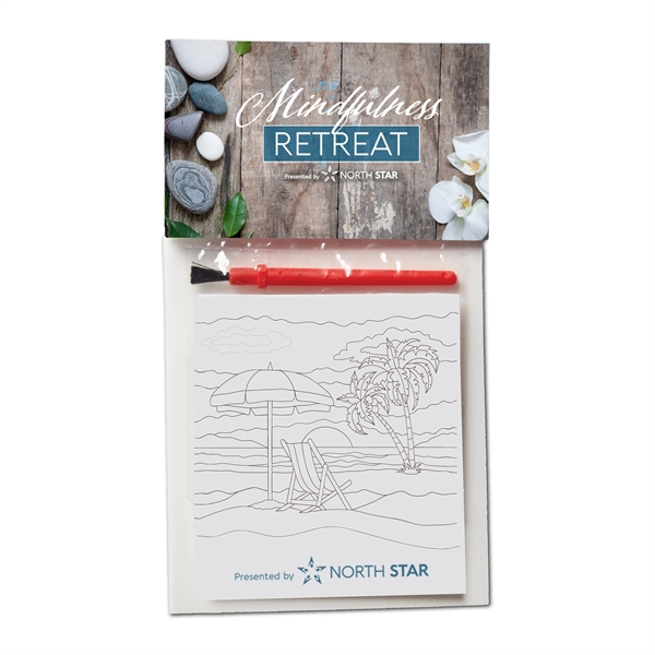 Adult painting set with four 4" x 6.25" painting sheets, mini... from ASI 63549 Jornik Manufacturing Corp