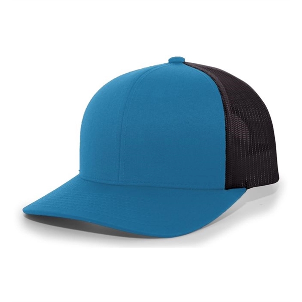 Trucker Snapback Cap with a poly/cotton blend and pro-stitched finish.... from ASI 37461 Augusta Sportswear / Pacific Headwear