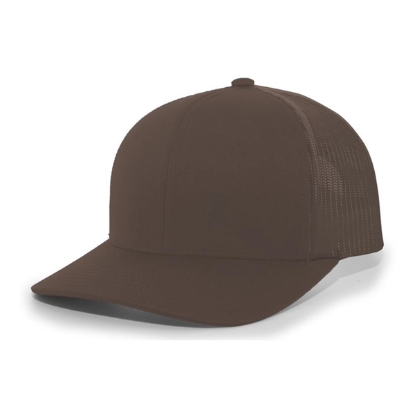 Trucker Snapback Cap with a poly/cotton blend and pro-stitched finish.... from ASI 37461 Augusta Sportswear / Pacific Headwear