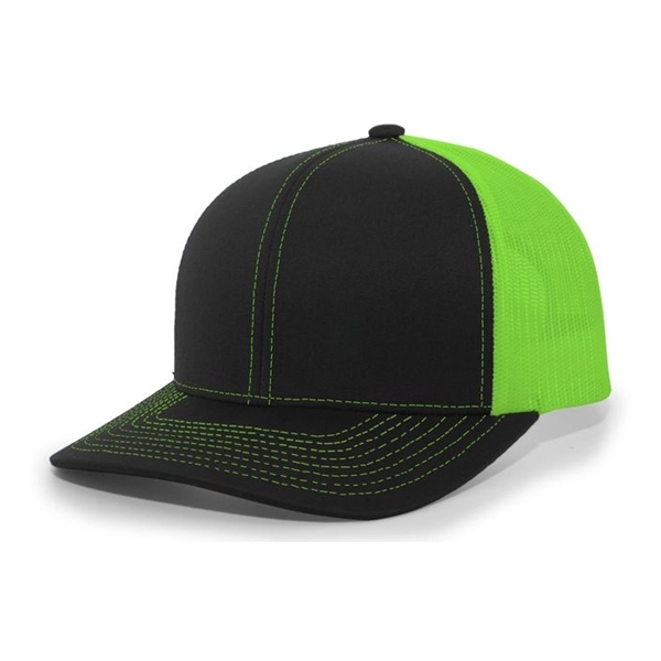 Trucker Snapback Cap with a poly/cotton blend and pro-stitched finish.... from ASI 37461 Augusta Sportswear / Pacific Headwear