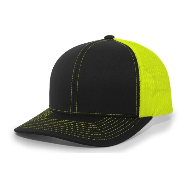 Trucker Snapback Cap with a poly/cotton blend and pro-stitched finish.... from ASI 37461 Augusta Sportswear / Pacific Headwear