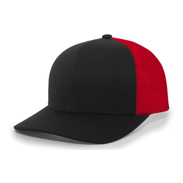 Trucker Snapback Cap with a poly/cotton blend and pro-stitched finish.... from ASI 37461 Augusta Sportswear / Pacific Headwear