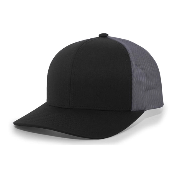 Trucker Snapback Cap with a poly/cotton blend and pro-stitched finish.... from ASI 37461 Augusta Sportswear / Pacific Headwear