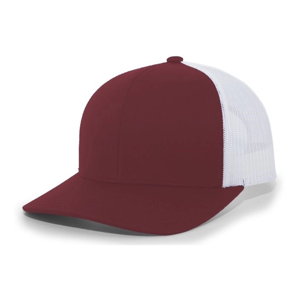 Trucker Snapback Cap with a poly/cotton blend and pro-stitched finish.... from ASI 37461 Augusta Sportswear / Pacific Headwear