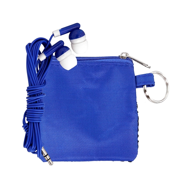 SPORTY POUCH & COLORFUL EAR BUDS... from ASI 30208 A P Specialties / AP Specialties