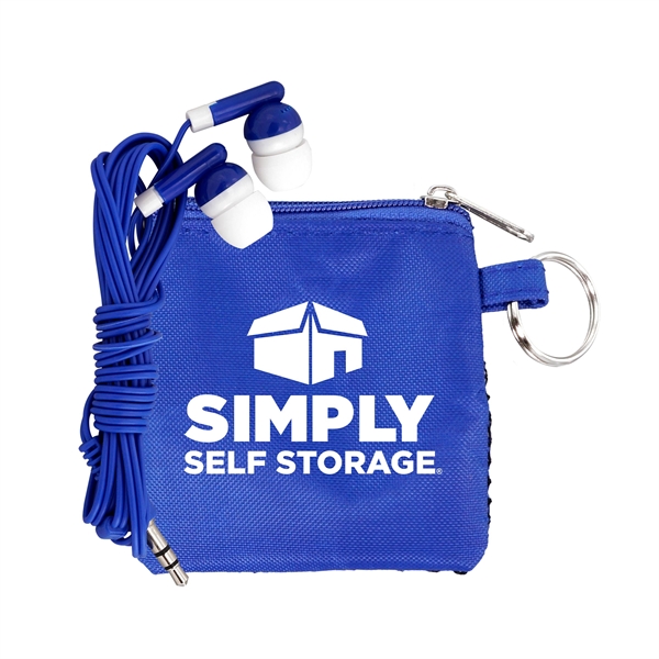 SPORTY POUCH & COLORFUL EAR BUDS... from ASI 30208 A P Specialties / AP Specialties