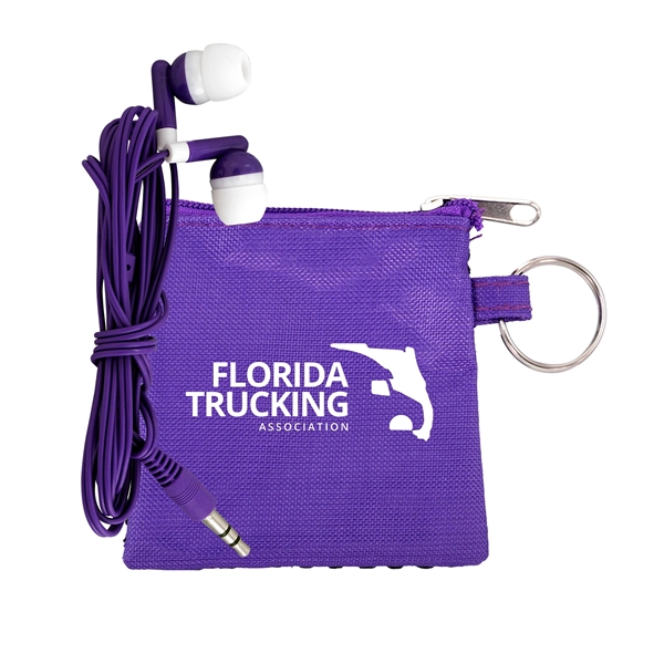 SPORTY POUCH & COLORFUL EAR BUDS... from ASI 30208 A P Specialties / AP Specialties