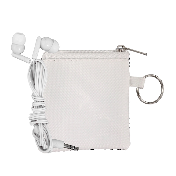 SPORTY POUCH & COLORFUL EAR BUDS... from ASI 30208 A P Specialties / AP Specialties