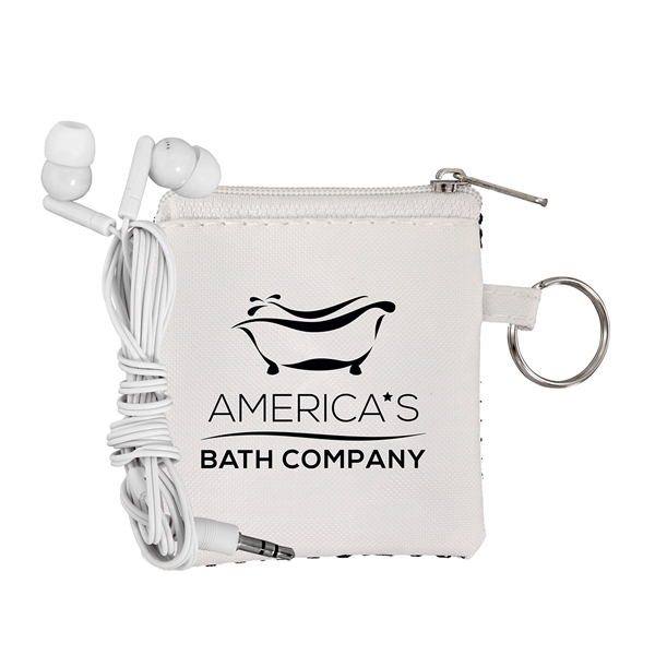 SPORTY POUCH & COLORFUL EAR BUDS... from ASI 30208 A P Specialties / AP Specialties