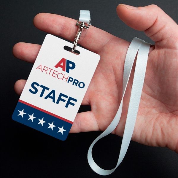 Vertical shape .030 premium neck tag.... from ASI 87400 ArtechPro