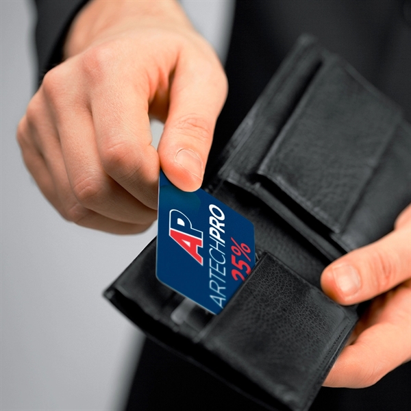 Wallet card, plastic with compressed lamination both sides and back imprint.... from ASI 87400 ArtechPro