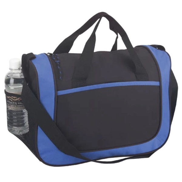 Two-tone portfolio with mesh bottle holder and zippered main compartment.... from ASI 39820 Opusline (Benmex) / Opus Line