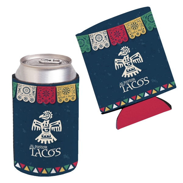 4" x 4 1/8" polyester foam can cooler with collapsible design.... from ASI 61125 Hit Promotional Products / Hit®