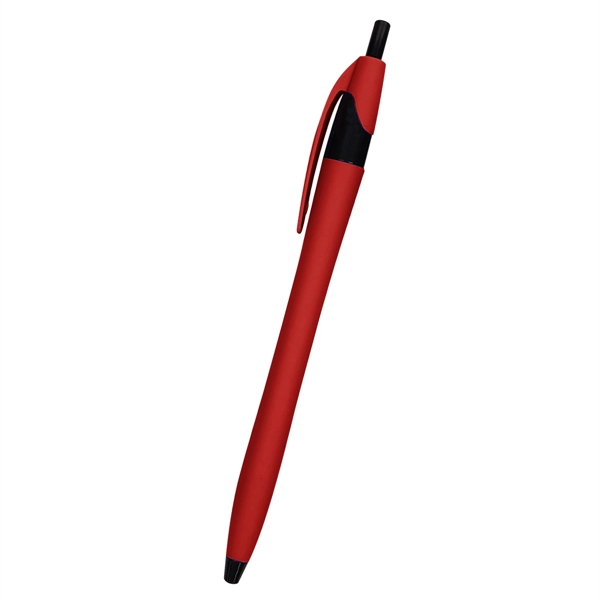 Ellie Dart 5.75" plunger-action ballpoint pen with rubberized grip and pocket... from ASI 61125 Hit Promotional Products / Hit®