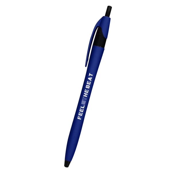 Ellie Dart 5.75" plunger-action ballpoint pen with rubberized grip and pocket... from ASI 61125 Hit Promotional Products / Hit®
