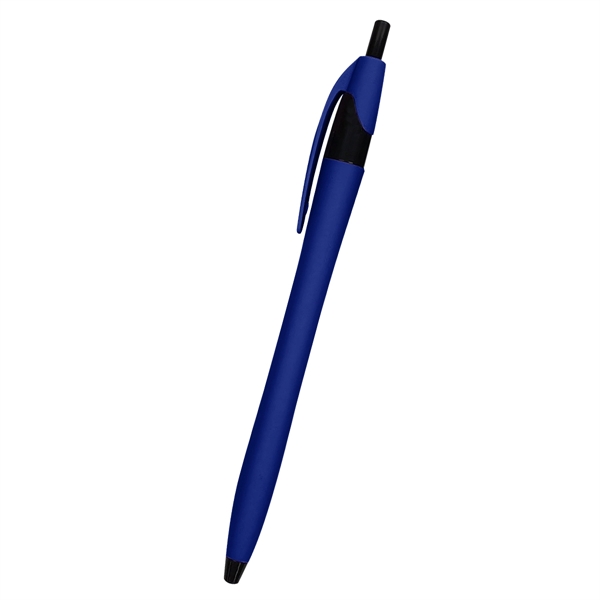 Ellie Dart 5.75" plunger-action ballpoint pen with rubberized grip and pocket... from ASI 61125 Hit Promotional Products / Hit®