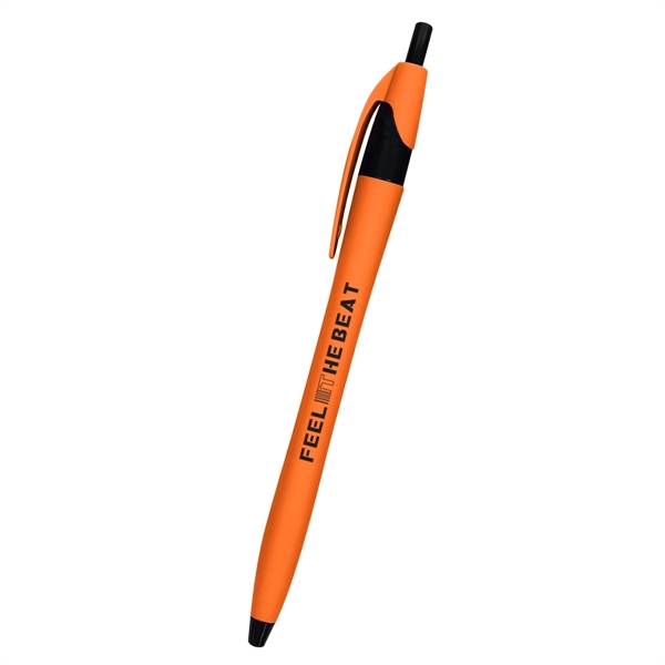 Ellie Dart 5.75" plunger-action ballpoint pen with rubberized grip and pocket... from ASI 61125 Hit Promotional Products / Hit®
