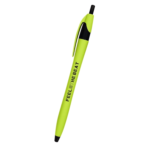Ellie Dart 5.75" plunger-action ballpoint pen with rubberized grip and pocket... from ASI 61125 Hit Promotional Products / Hit®