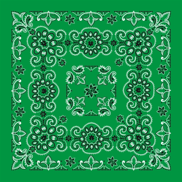 27" x 27" cotton bandanna with Texas rose paisley design.... from ASI 44020 Bandanna Promotions By CARO-LINE / Bandanna Promotions