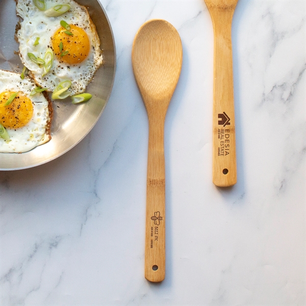 A high-quality bamboo spoon won't leach chemicals, or impart strange flavors... from ASI 61966 HPG / Beacon Promotions