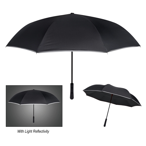 Inversion umbrella with an inverted design, contrasting underside, and reflective edge.... from ASI 61125 Hit Promotional Products / Hit®
