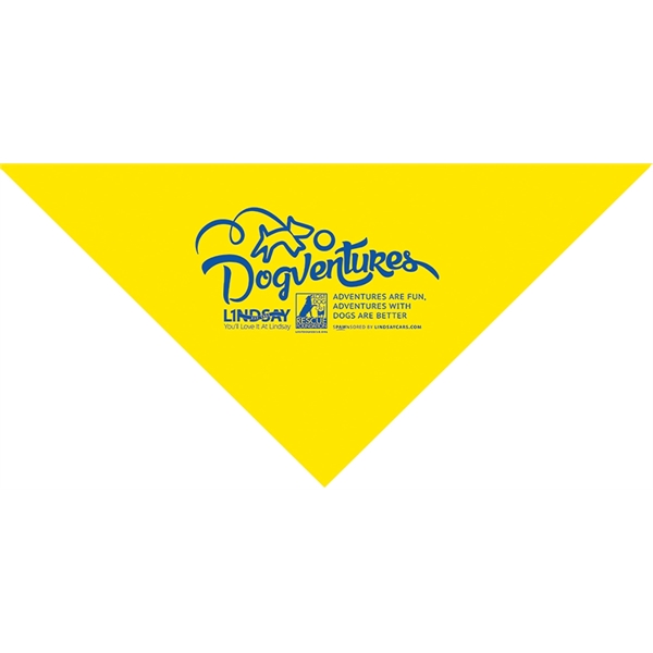 14" x 14" x 19" triangular shaped bandanna made of 100%... from ASI 44020 Bandanna Promotions By CARO-LINE / Swag-Wag Pets