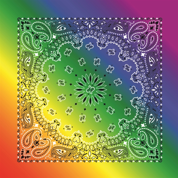 22" x 22" paisley print bandanna made of 100% cotton.... from ASI 44020 Bandanna Promotions By CARO-LINE / Bandanna Promotions