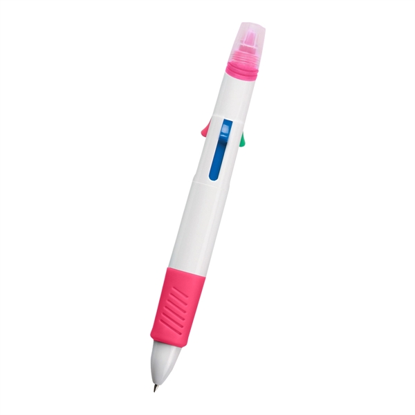 Quatro pen with highlighter includes 4 ink colors.... from ASI 61125 Hit Promotional Products / Hit®
