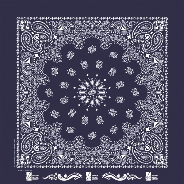 22" x 22" cotton bandana with American paisley print.... from ASI 44020 Bandanna Promotions By CARO-LINE / Bandanna Promotions
