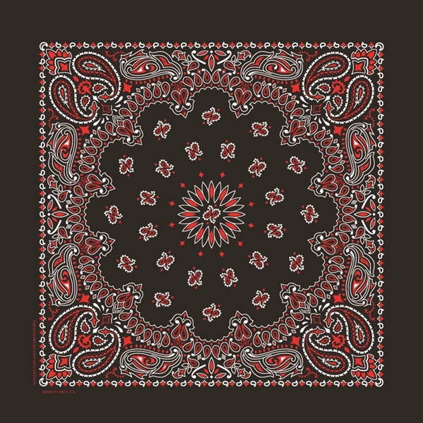 22" x 22" cotton bandana with American paisley print.... from ASI 44020 Bandanna Promotions By CARO-LINE / Bandanna Promotions