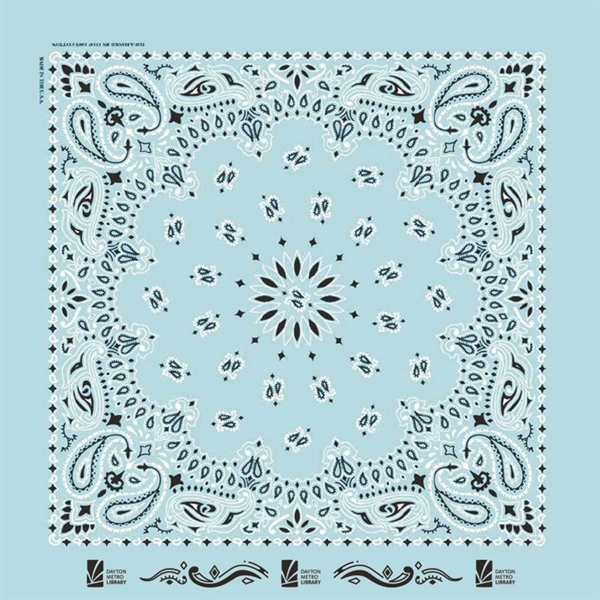 22" x 22" cotton bandana with American paisley print.... from ASI 44020 Bandanna Promotions By CARO-LINE / Bandanna Promotions